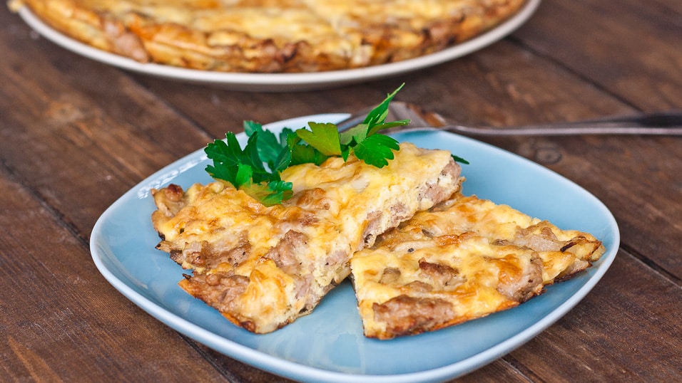 sausage and mushroom frittata-7