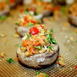 Vegetarian Stuffed Mushrooms