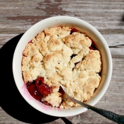 Cherry Cobbler for Two
