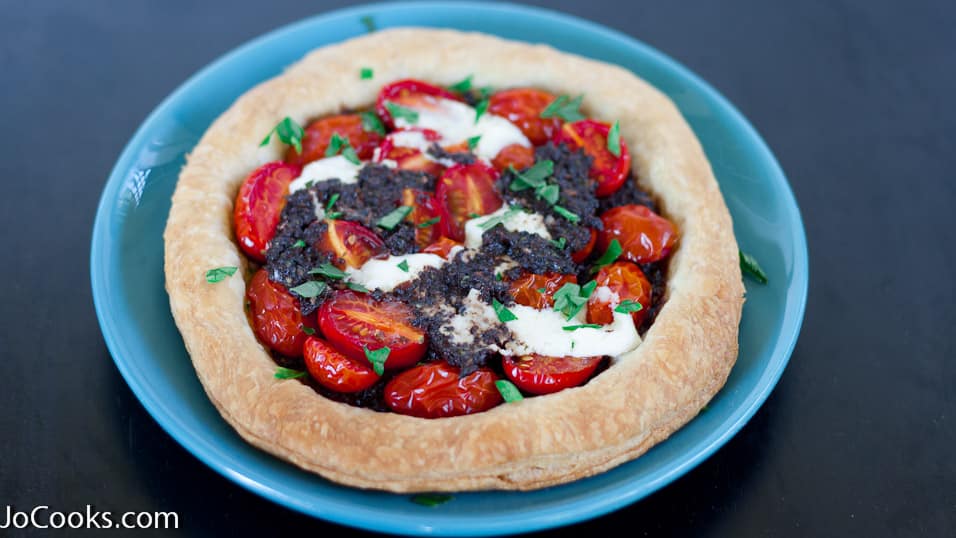 tomato and tapenade tart1