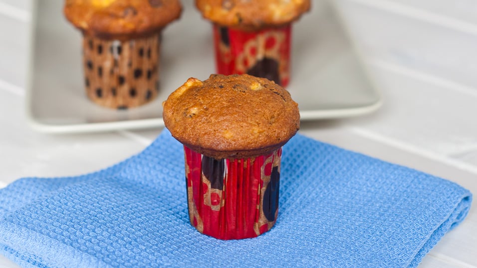 pear and chocolate chip muffins