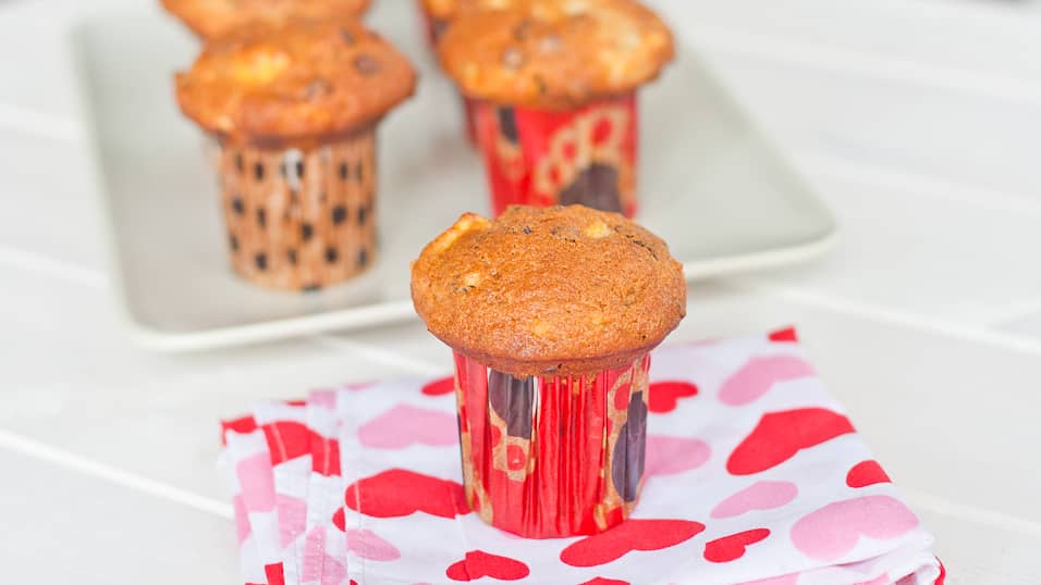 pear and chocolate chip muffins