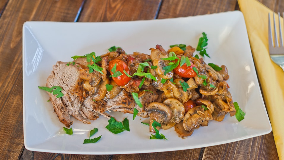 pork loin with mushroom ragu-2