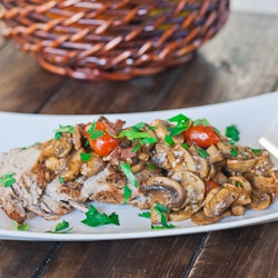 Pork Loin with Mushroom and Bacon Ragu