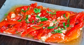 roasted red peppers