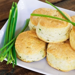 Chives and Cream Cheese Biscuits