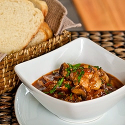 Mushroom and Chicken in Beer Sauce