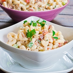 American Macaroni Salad with Bacon