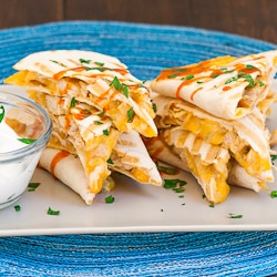 Buffalo Chicken Quesadillas