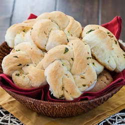 Garlic Basil Knots