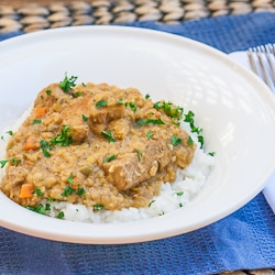 Indian Style Lentils with Pork Tenderloin