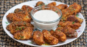 paremesan chicken strips with ranch dressing-1-2