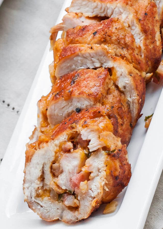 Turkey Breast Stuffed with Bacon and Cheese - Jo Cooks