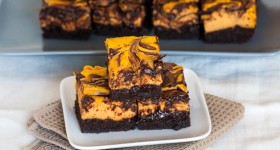 chocolate pumpkin brownies-1-3
