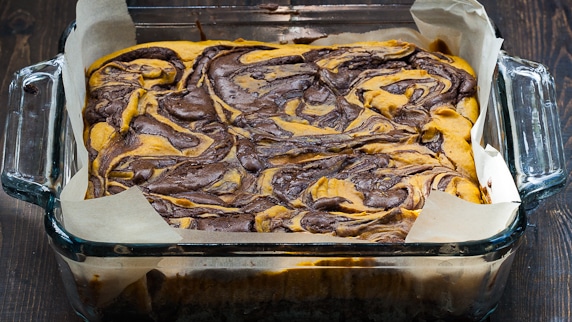 chocolate pumpkin brownies-1-4