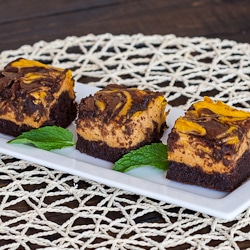 Chocolate Pumpkin Cheesecake Brownies