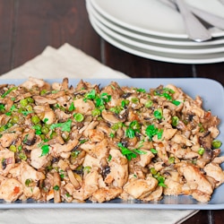 Skinnified Chicken and Mushrooms with White Wine