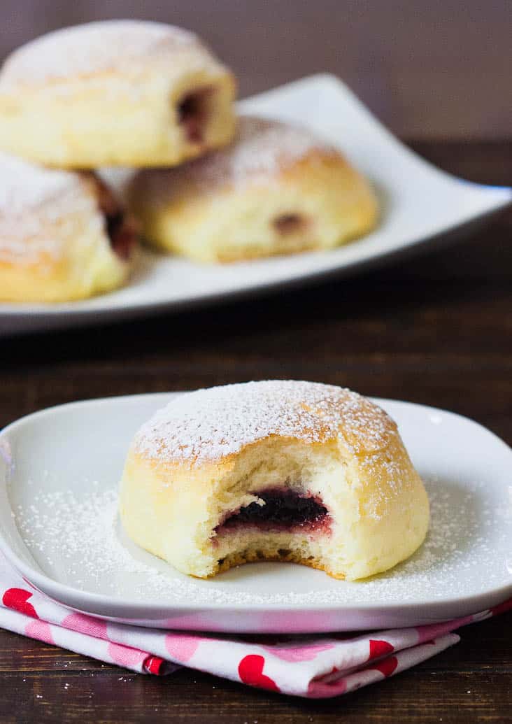 baked jam filled donuts