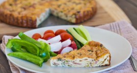 crustless leeks and turkey bacon quiche-1-2