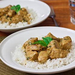 Curry Chicken in Basil Coconut Sauce