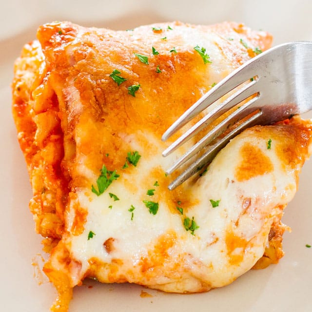ground beef lasagna recipe without ricotta cheese
