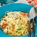 Jacked-Up Chicken Scampi with Linguine and a Giveaway