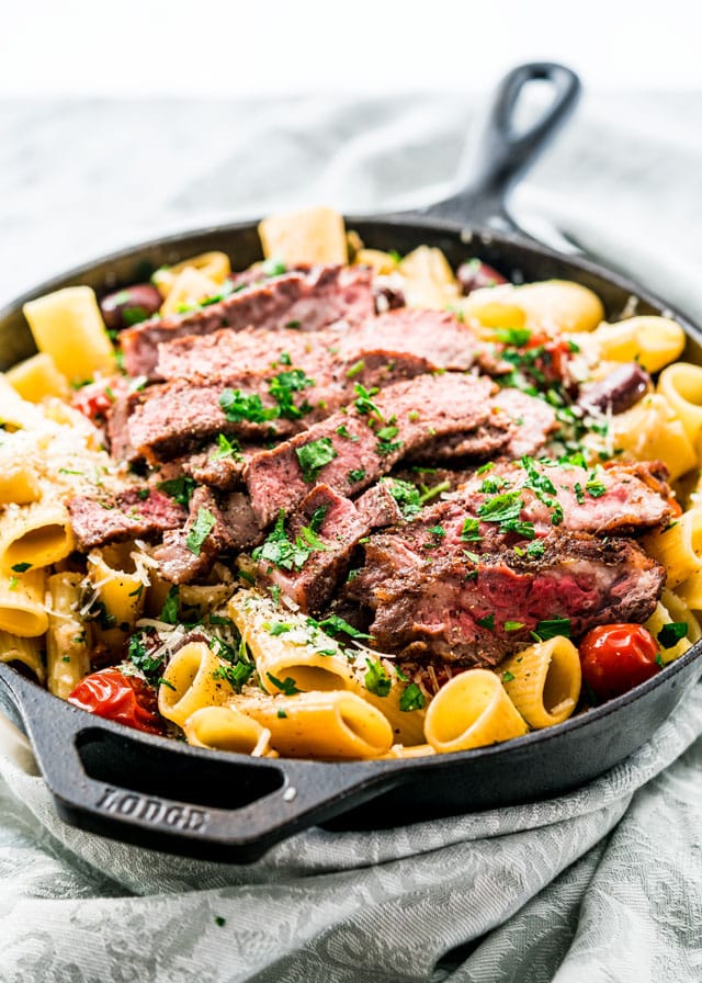 Ribeye Steak Pasta Puttanesca Jo Cooks