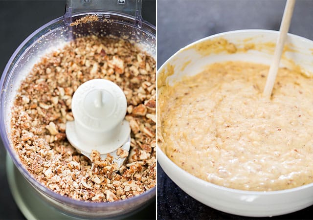collage of making banana nut bread