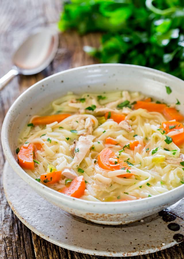 Homemade Chicken Noodle Soup in a bowl