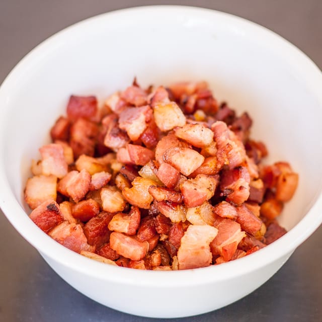 A bowl of Crumbled Bacon