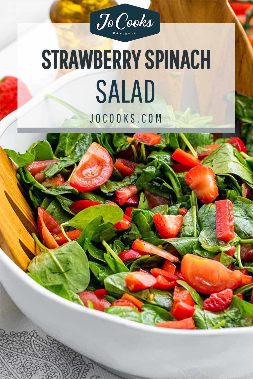 pin for strawberry spinach salad.