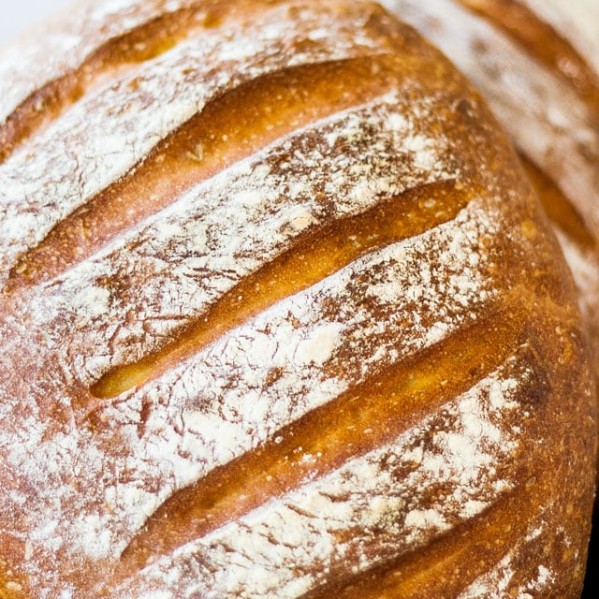 close up shot of artisan bread loafs