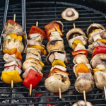 turkey kabobs on a grill