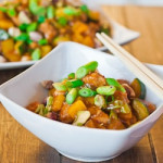 a bowl of kung pao turkey