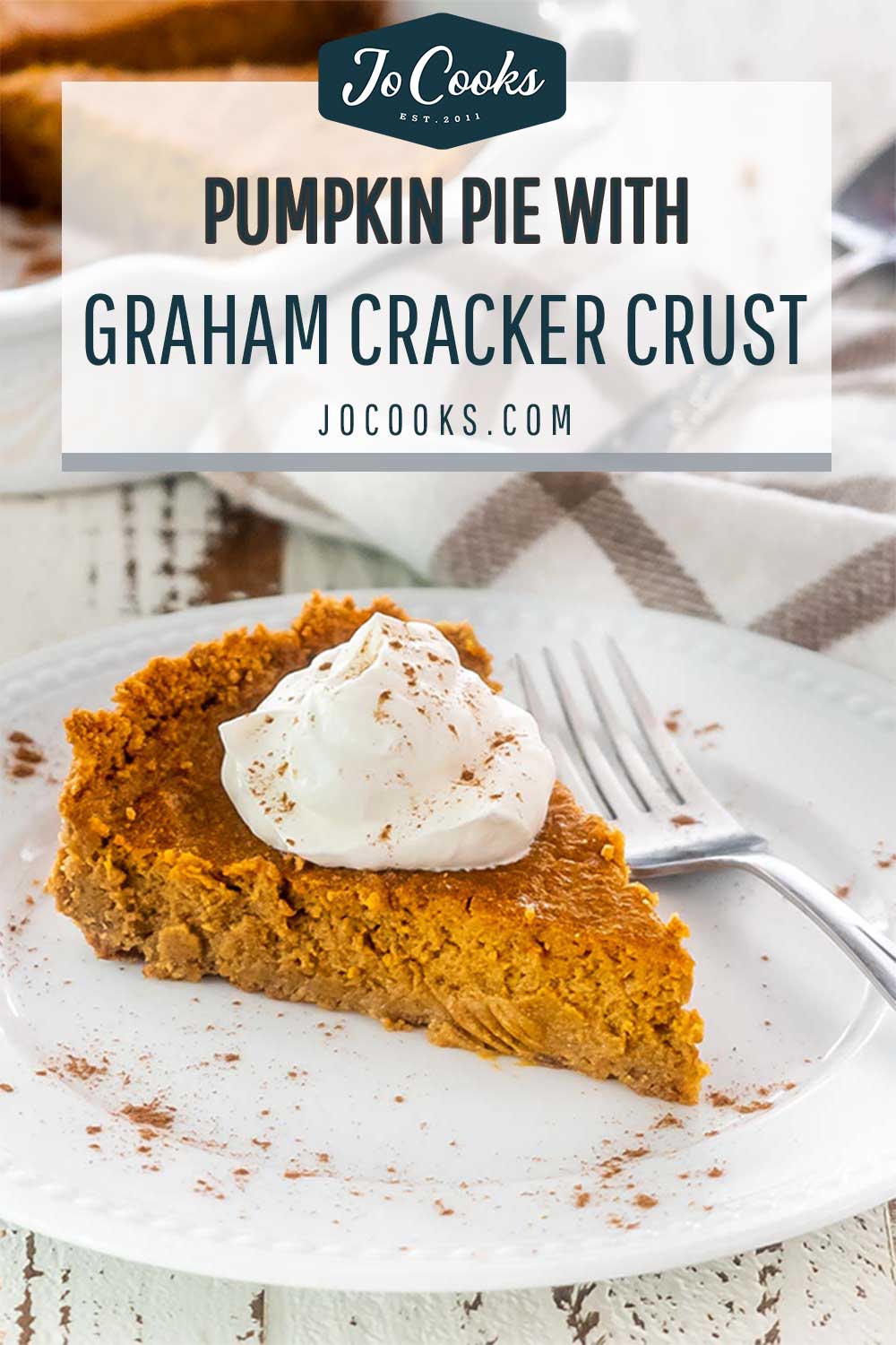 pin for pumpkin pie with graham cracker crust.