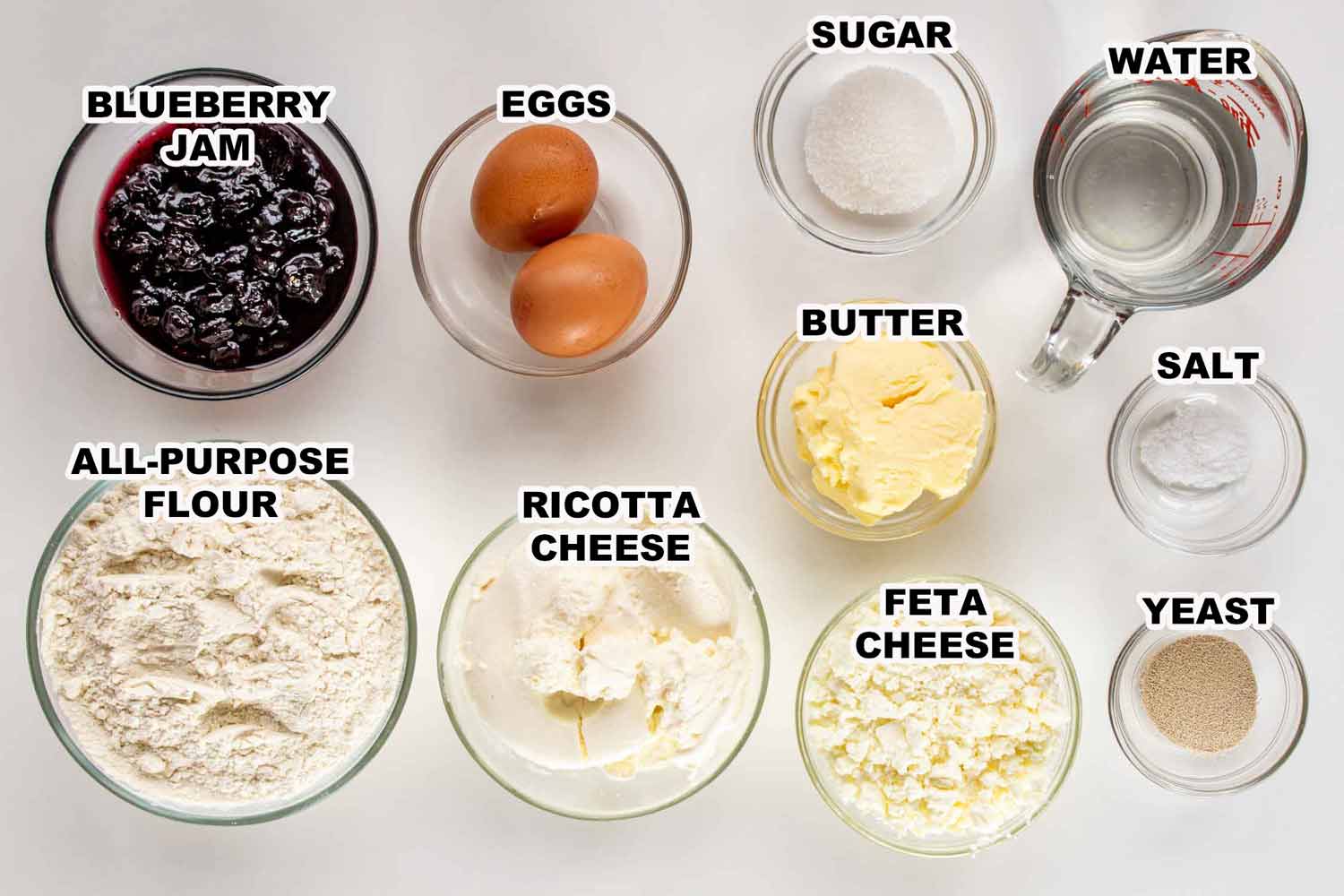 ingredients needed to make cheese danish.