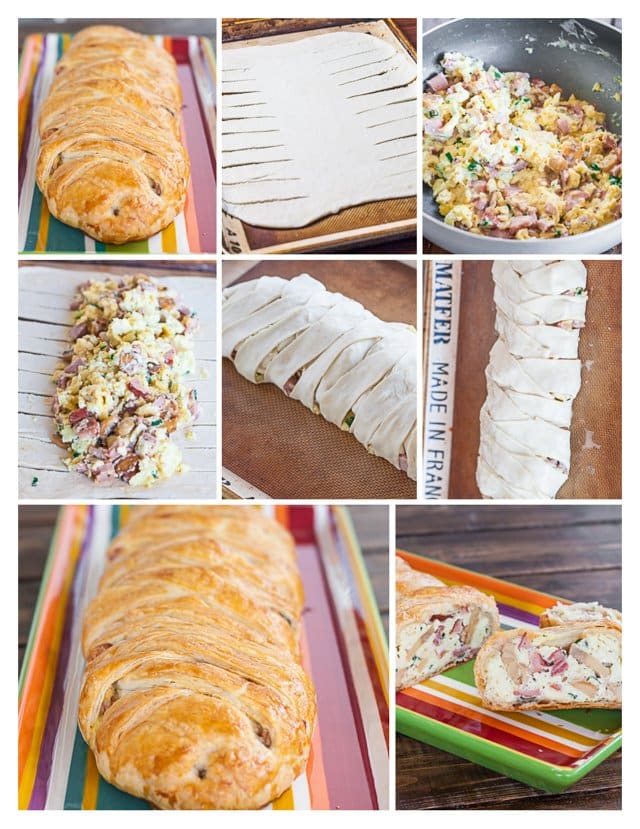 step shots of Scrambled Eggs in Puff Pastry