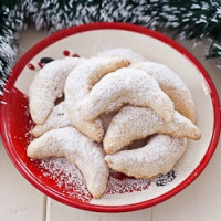 pineapple coconut crescents dusted with powdered sugar