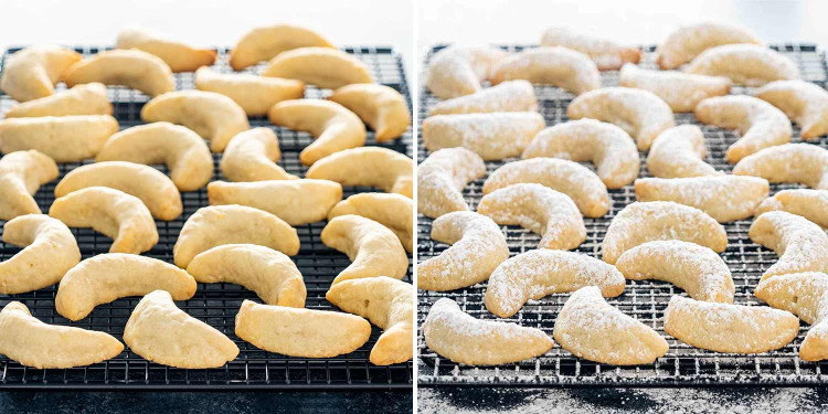 process shots showing how to make pineapple coconut crescents.