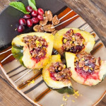 roasted squash with cranberry crumble