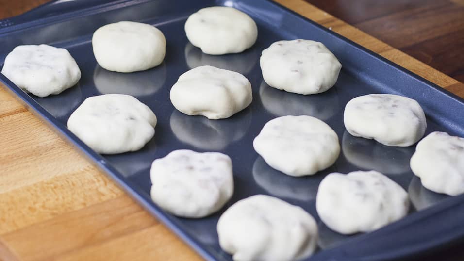 Chinese Style Meat Buns reading for baking