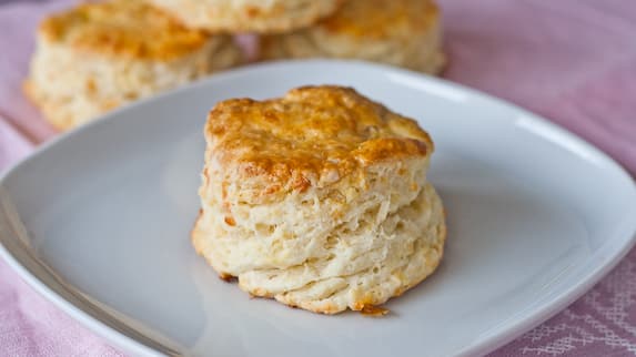 Fluffy Mozzarella Biscuit on a plate