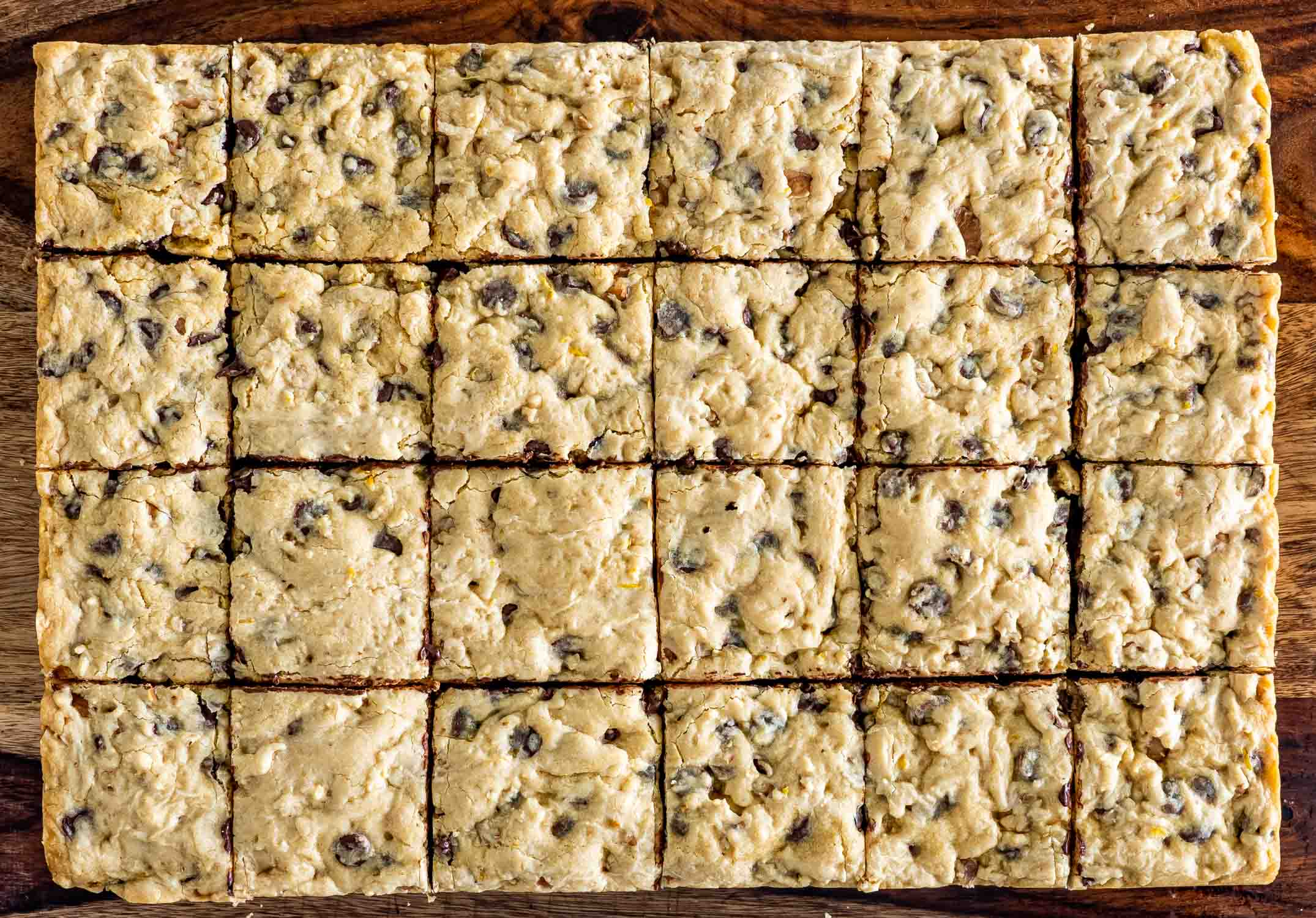 process shots showing how to make congo bars.