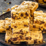 a stack of congo bars on a platter.