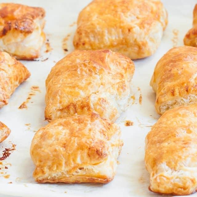 freshly baked buffalo chicken pastries