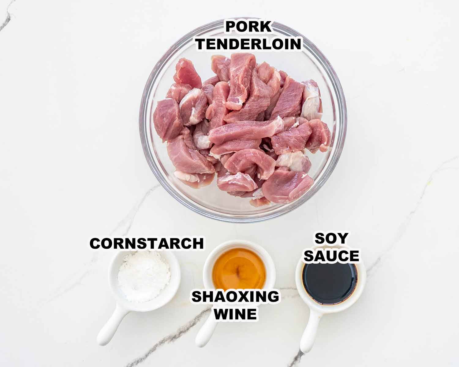 ingredients needed to make szechuan pork.