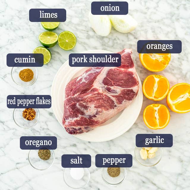 Pork Carnitas ingredients