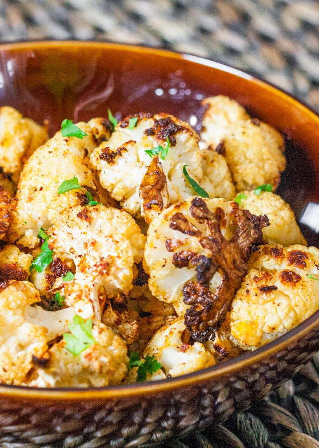 Close up shot of Cauliflower Poppers 