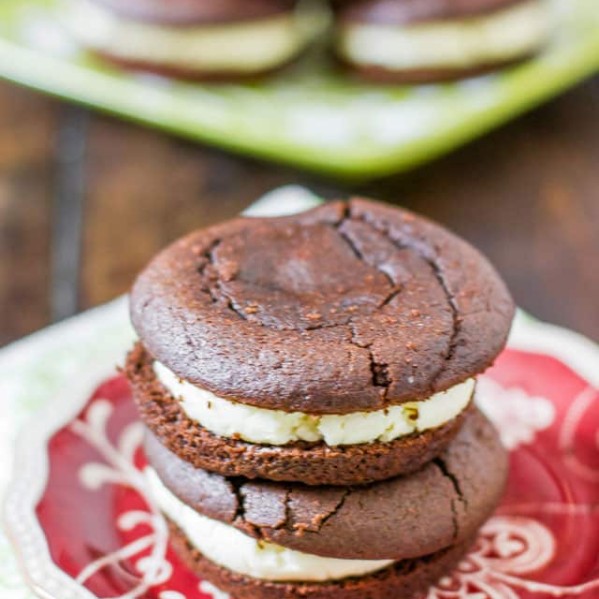 two whoopie pies on a plate