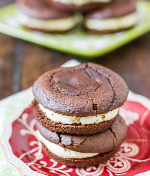 two whoopie pies on a plate